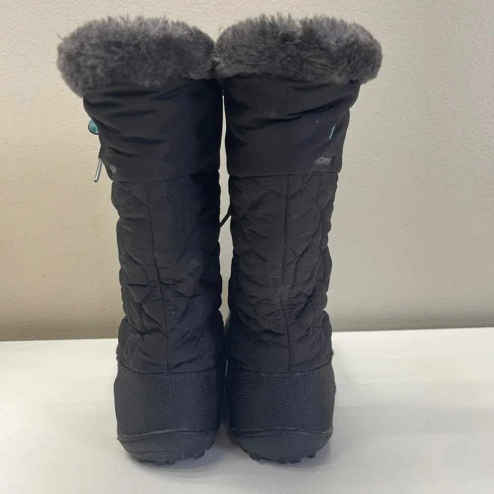 Columbia Minx Mid II Boots Girls 7 Black Waterproof Omni-Heat Snow BY1313